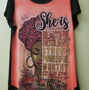 African American Shirts, She Is Beautiful Resilient Strong, Afro Black Woman
